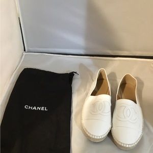 WHITE CHANEL ESPADRILLES